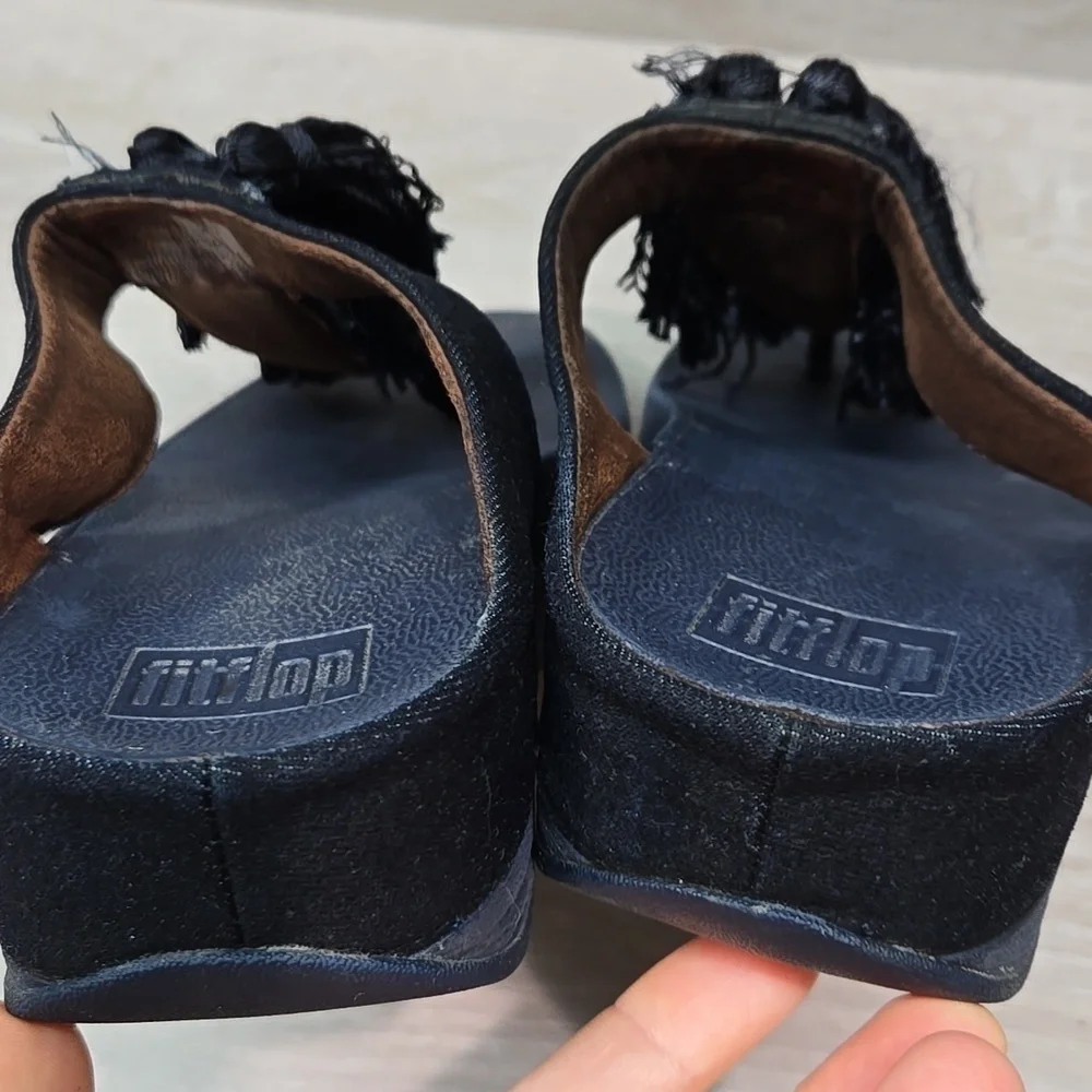 Fitflop Women Wedge Leather Sandals Shoes Sz 6